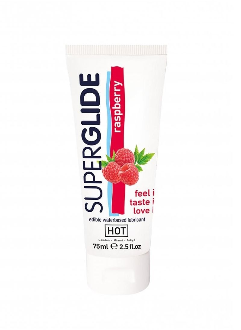 HOT - Super glide Medicated Water Lubricant, Raspberry Flavor, 75 ml - Image 1