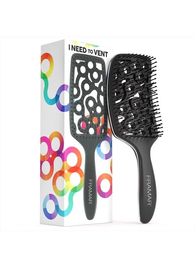 framar Professional Vented Hair Brush – Paddle Curved Hair Brush For Blow Drying, Wet Paddle Brush for Women Blow Drying  - Image 1