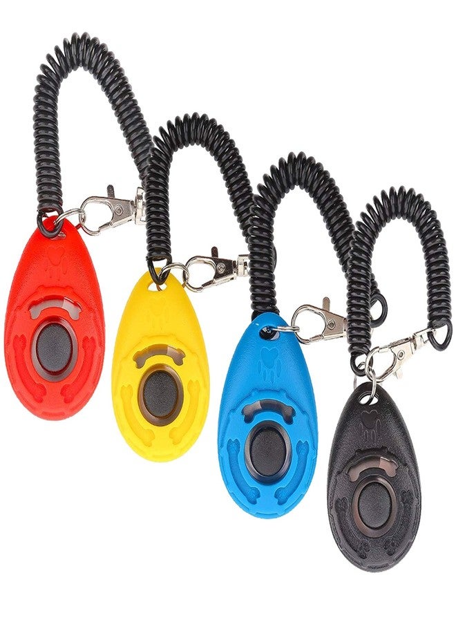 Diyife Clicker Training for Dogs, [4 Pcs, Multi-Color] Dog Clicker for Training, Clicker Dog Training with Wrist Strap, Clicker for Pets, Dog Clicker Perfect for Dog Cat Horse Behavioral Training - Image 1