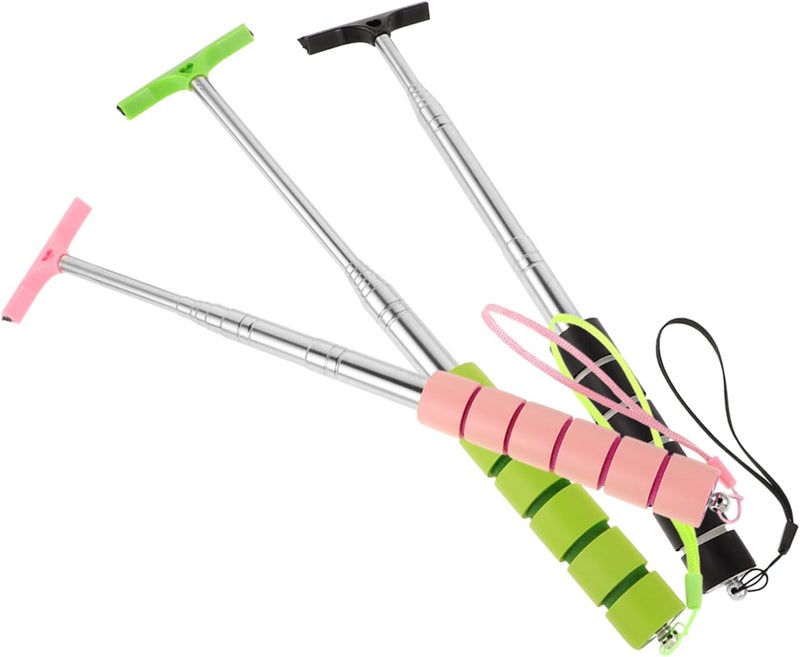 VOSAREA Rearview Mirror Wiper Telescopic Handle Car Test Mirror Squeegee Water Removal Tool for Glass Quick-Drying for Rain - Image 1