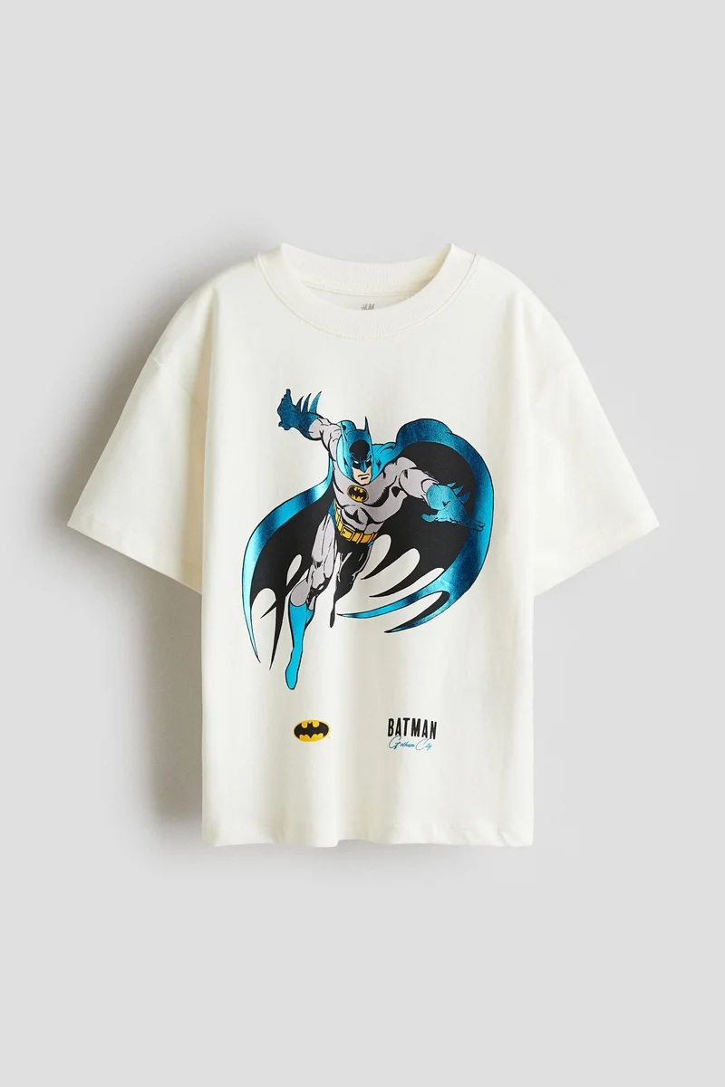 اتش اند ام تي-شيرت فضفاض بطبعة مميزة