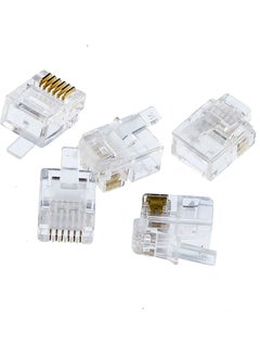 6P6C RJ12 RJ11 Telephone Plug Connector 5 Pieces