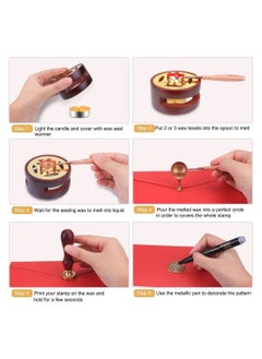 Y&D Wax Seal Stamp Kit 600PCS DIY Set Includes 24 Colors Beads Warmer and Envelopes Metallic Pen for Gifts Letters Crafts Wedding Invitation Decoration Sealing  - Image 4