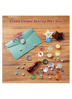 Y&D Wax Seal Stamp Kit 600PCS DIY Set Includes 24 Colors Beads Warmer and Envelopes Metallic Pen for Gifts Letters Crafts Wedding Invitation Decoration Sealing  - Image 2
