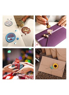 Y&D Wax Seal Stamp Kit 600PCS DIY Set Includes 24 Colors Beads Warmer and Envelopes Metallic Pen for Gifts Letters Crafts Wedding Invitation Decoration Sealing  - Image 3