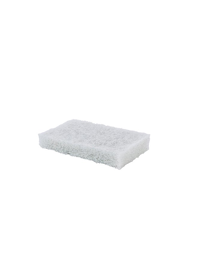 Restaurantware Restaurantware-RW Clean 6 x 3.5 Inch Scouring Pads, 10 Multi-Purpose Scrub Pads - Not Abrasive, Heavy-Duty, White Nylon Scrub Pads For Cleaning, For Cleaning Or Scrubbing, Versatile  - Image 1