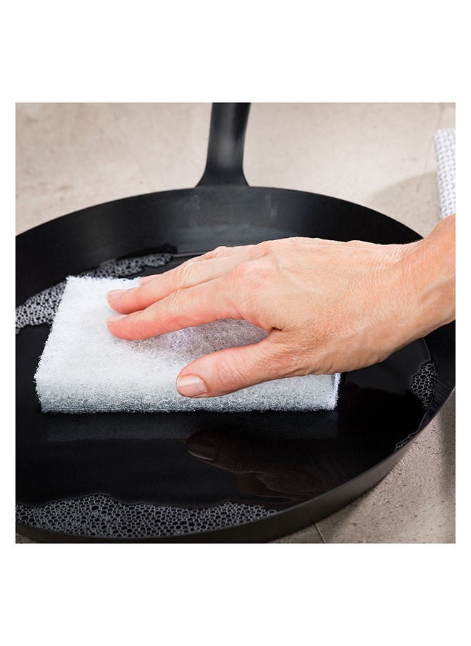 Restaurantware Restaurantware-RW Clean 6 x 3.5 Inch Scouring Pads, 10 Multi-Purpose Scrub Pads - Not Abrasive, Heavy-Duty, White Nylon Scrub Pads For Cleaning, For Cleaning Or Scrubbing, Versatile  - Image 5