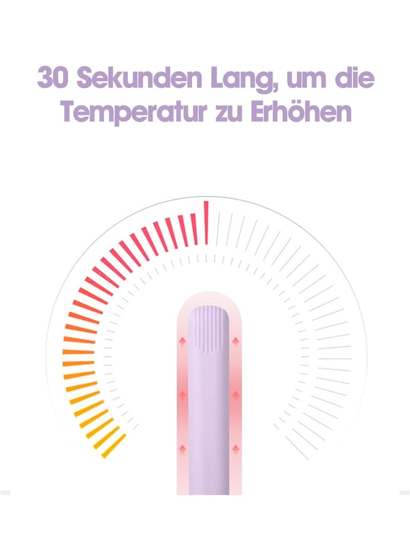 مكواة شعر صغيرة 2 في 1، مكواة شعر قصيرة لجميع أنواع الشعر، للشعر القصير، والغرة، ولحى الرجال (بنفسجي) - Image 2