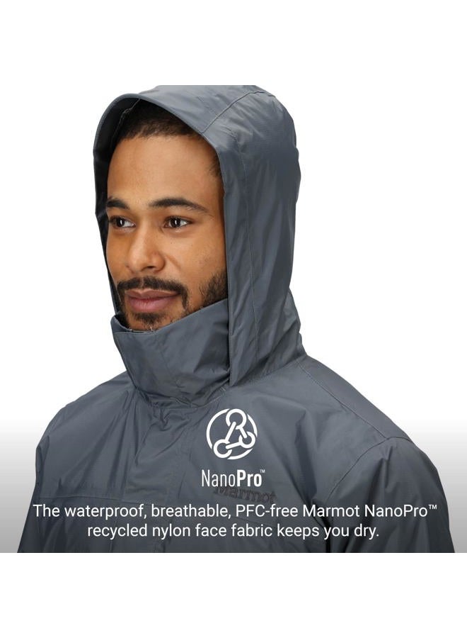 MARMOT Men's Precip Eco Lightweight & Waterproof Rain Jacket, Steel Onyx - Latest Collection, M - Image 3