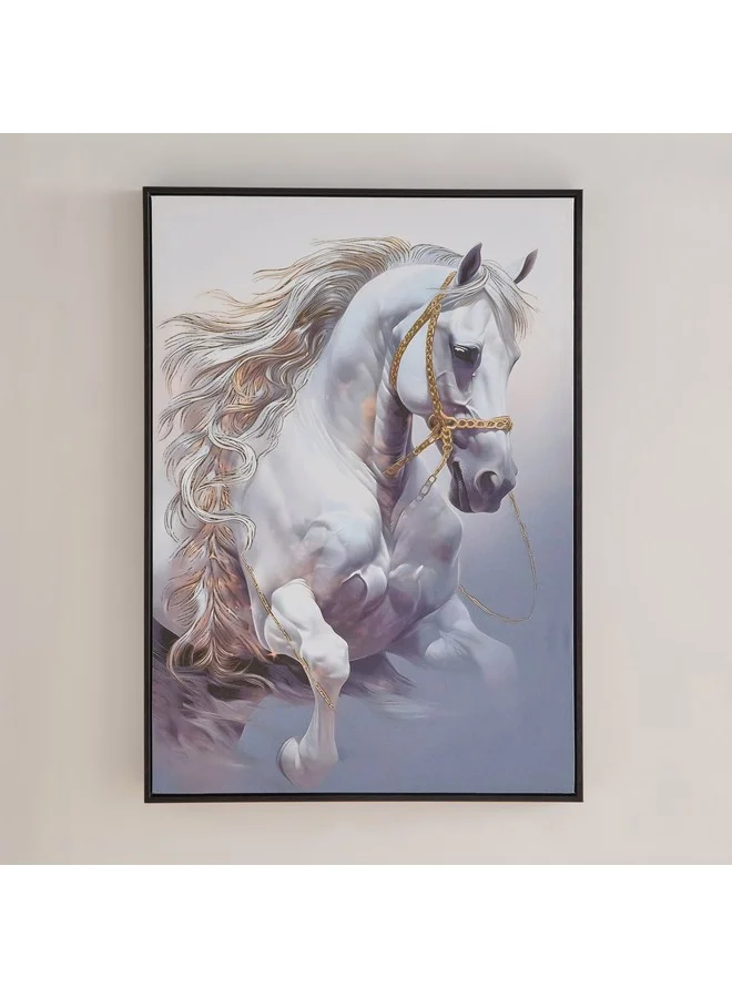 Home Box Iqra Samra Running Horse Framed Canvas With Foil 70 X 2.8 X 50 Cm
