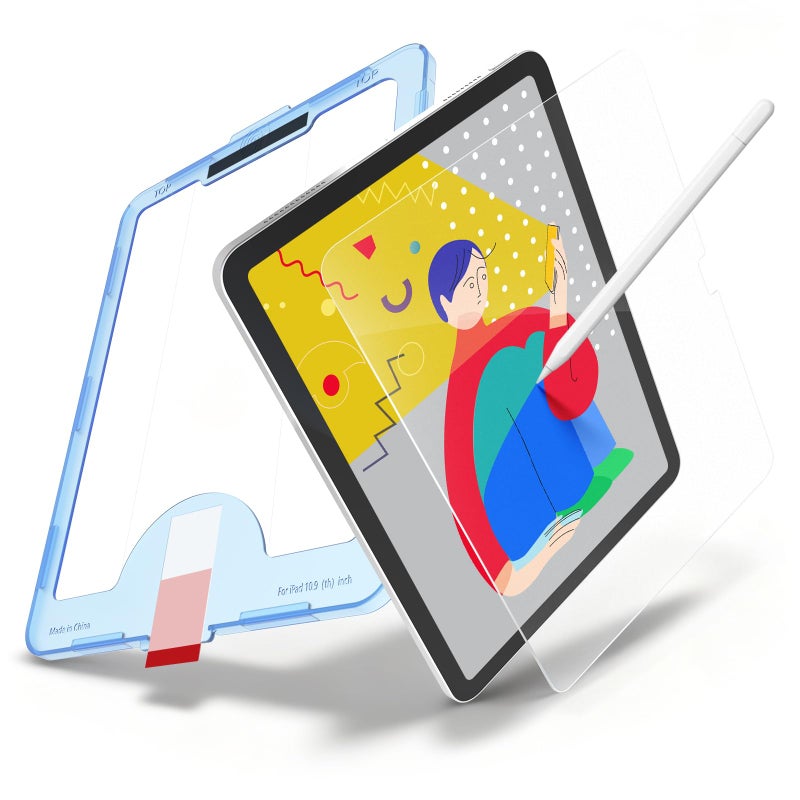 bersem Paperfeel Glass Screen Protector Compatible with iPad A16 11th/10th Generation (11/10.9 Inch, 2025/2022), Tempered Glass, Anti-Scratch, EZ Kit, Case Friendly, 1 Pack - Image 1