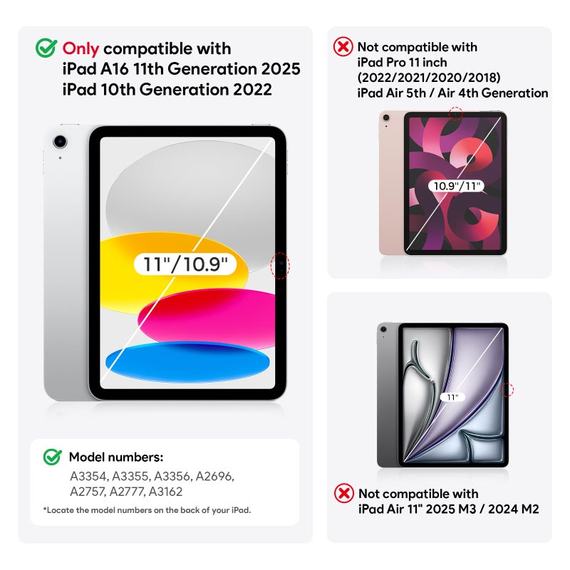 bersem Paperfeel Glass Screen Protector Compatible with iPad A16 11th/10th Generation (11/10.9 Inch, 2025/2022), Tempered Glass, Anti-Scratch, EZ Kit, Case Friendly, 1 Pack - Image 2