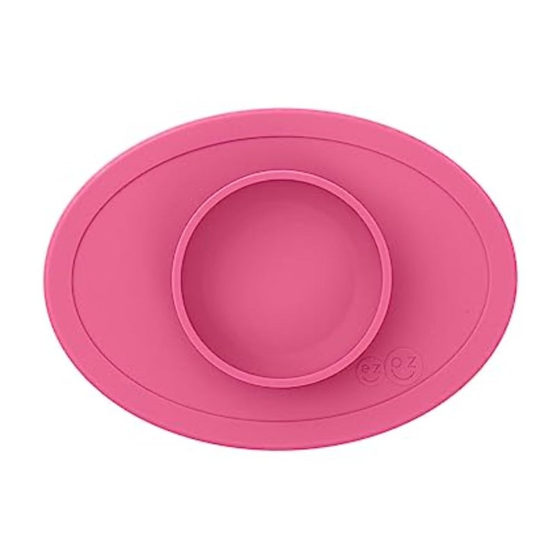 ezpz Tiny Bowl - 100% Food Grade Silicone Suction Bowl with Built-in Placemat for First Foods, Promotes Baby Self-Feeding, Non-Slip - Fits on All Highchair Trays - Microwave Safe - 6 Months+ (Pewter) - Image 5