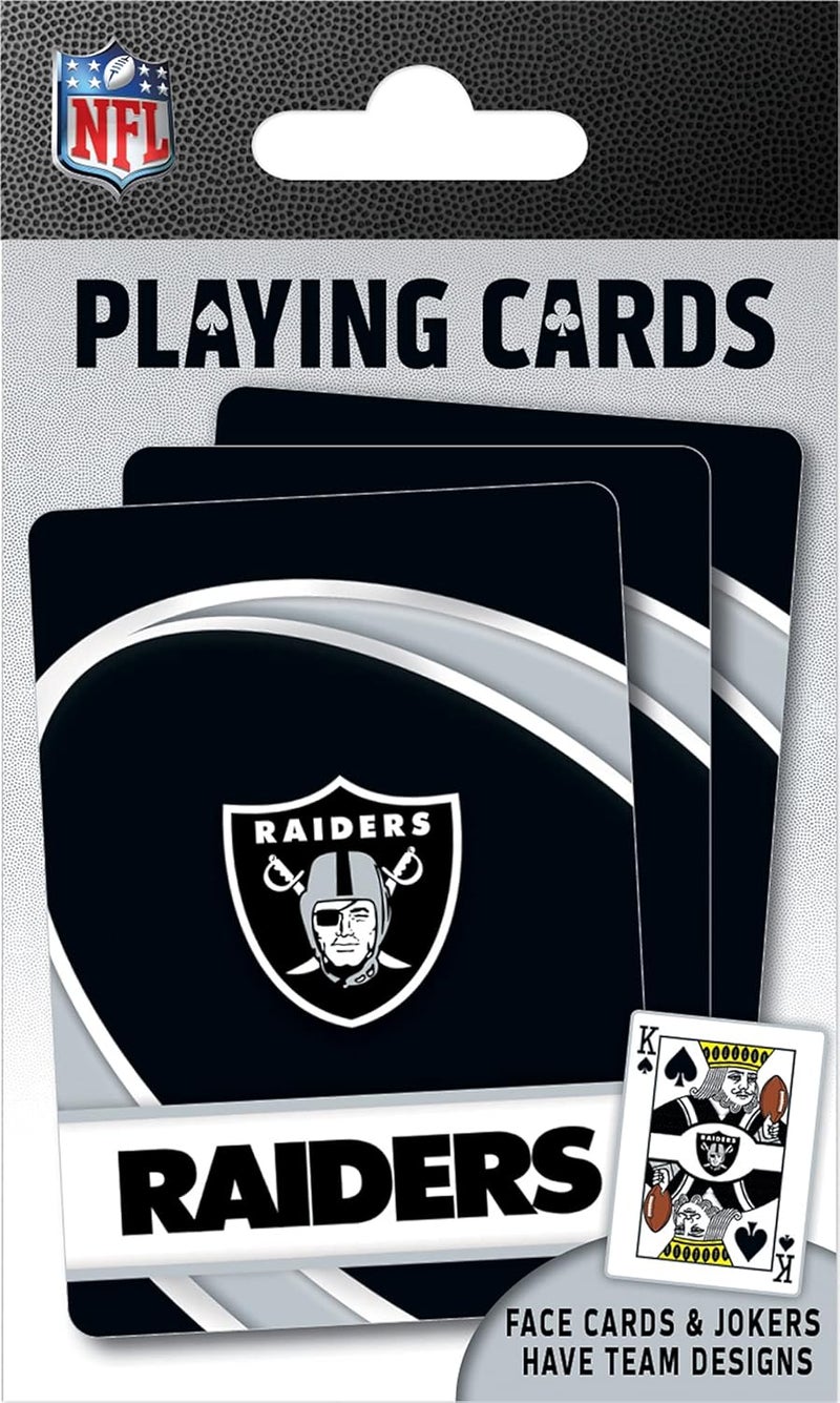 Master Pieces NFL Playing Cards – Officially Licensed Las Vegas Raiders Football Deck for Adults and Kids – Premium Team Collectible Poker Game Set – Perfect Birthday or Holiday Raiders Gifts for Fans - Image 1