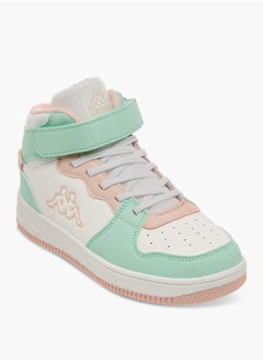 Kappa Girls' Panelled High Top Sneakers with Hook and Loop Closure  - Image 2