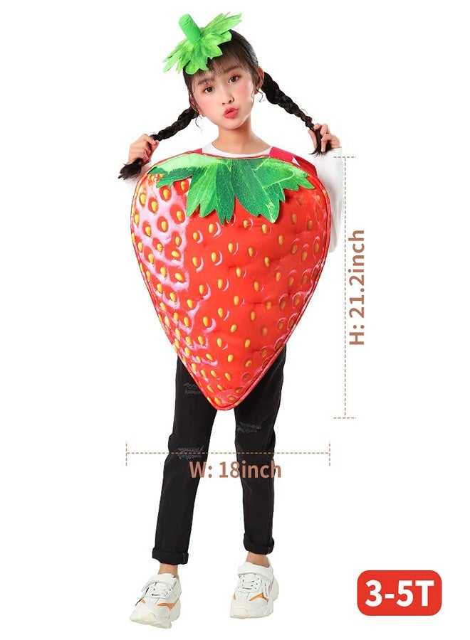 Seasons Halloween Costume Children Strawberry Costume Fruit Costume (6-8T,21.5W X 25L) - Image 4