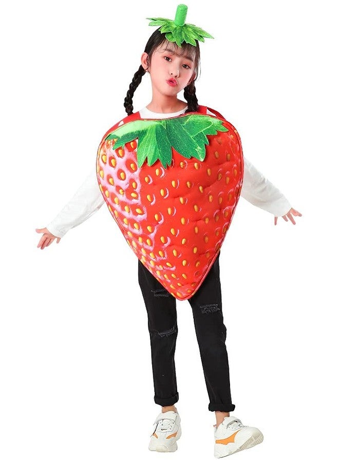 Seasons Halloween Costume Children Strawberry Costume Fruit Costume (6-8T,21.5W X 25L) - Image 2