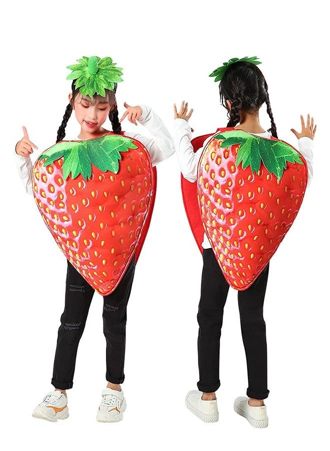 Seasons Halloween Costume Children Strawberry Costume Fruit Costume (6-8T,21.5W X 25L) - Image 5