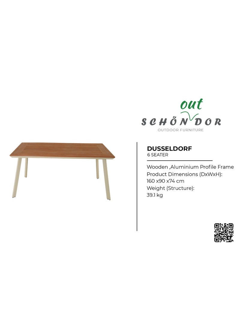 Schondor Furniture Dusseldorf | 6 Seater | Dining Table | Outdoor Furniture | Made in Aluminum Cast  - Image 3
