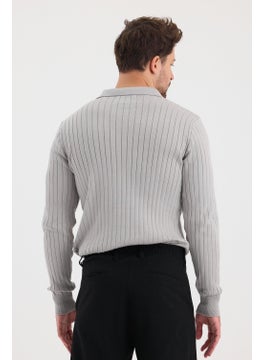 Cool Tarz Cool Style Men's Polo Collar Ribbed Knitwear Sweater  - Image 5