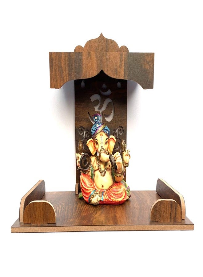 7CR Wood Art and Craft Temple (Brown_25.5 x 30.5 x 19 cm) - Image 1