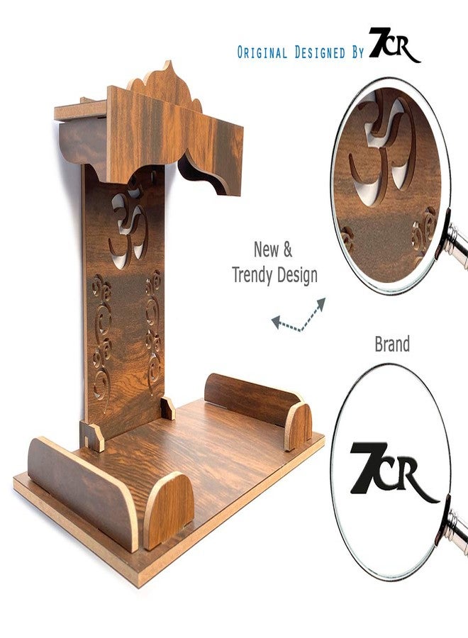 7CR Wood Art and Craft Temple (Brown_25.5 x 30.5 x 19 cm) - Image 3
