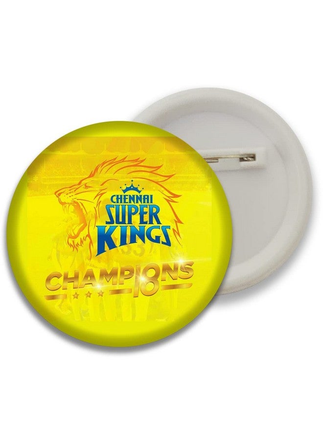d2c Indian Premier League ipl Button Badges (chennai Super Kings)- Multi Color - Image 4
