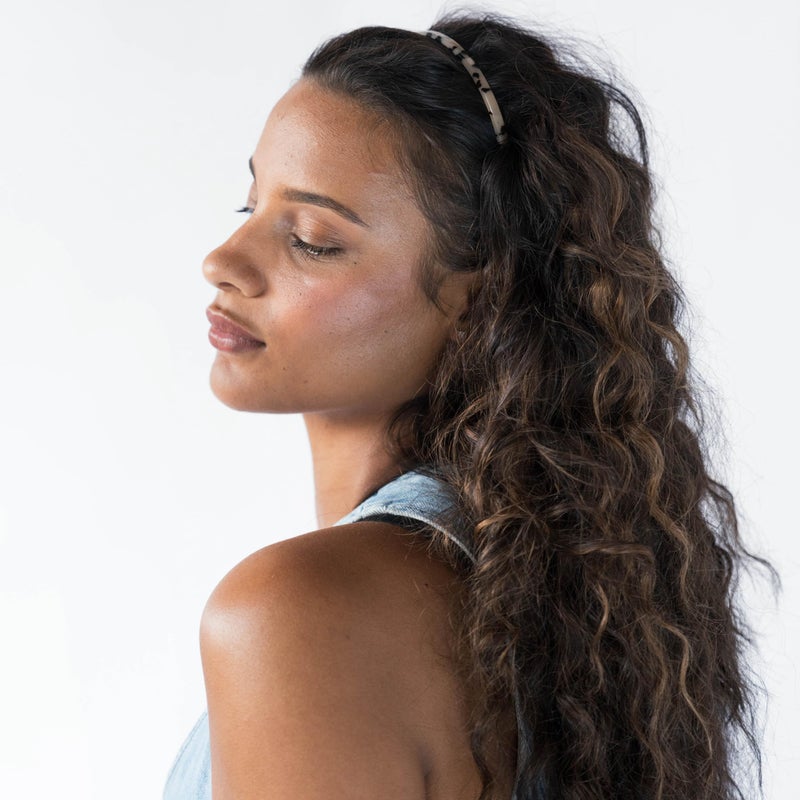 France Luxe Thin Headband for Women, France Luxe 1/4" Ultracomfort Plastic Headband, Ivory Tortoise Tokyo, Flexible, No Slip Gentle Teeth, All-Day Hold - Image 3