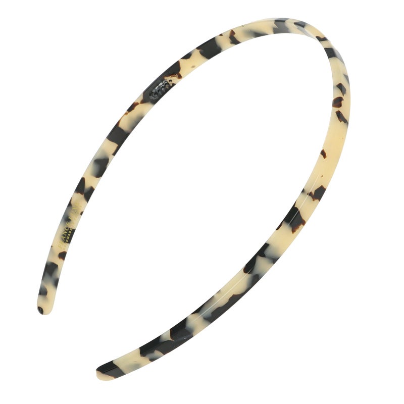 France Luxe Thin Headband for Women, France Luxe 1/4" Ultracomfort Plastic Headband, Ivory Tortoise Tokyo, Flexible, No Slip Gentle Teeth, All-Day Hold - Image 1
