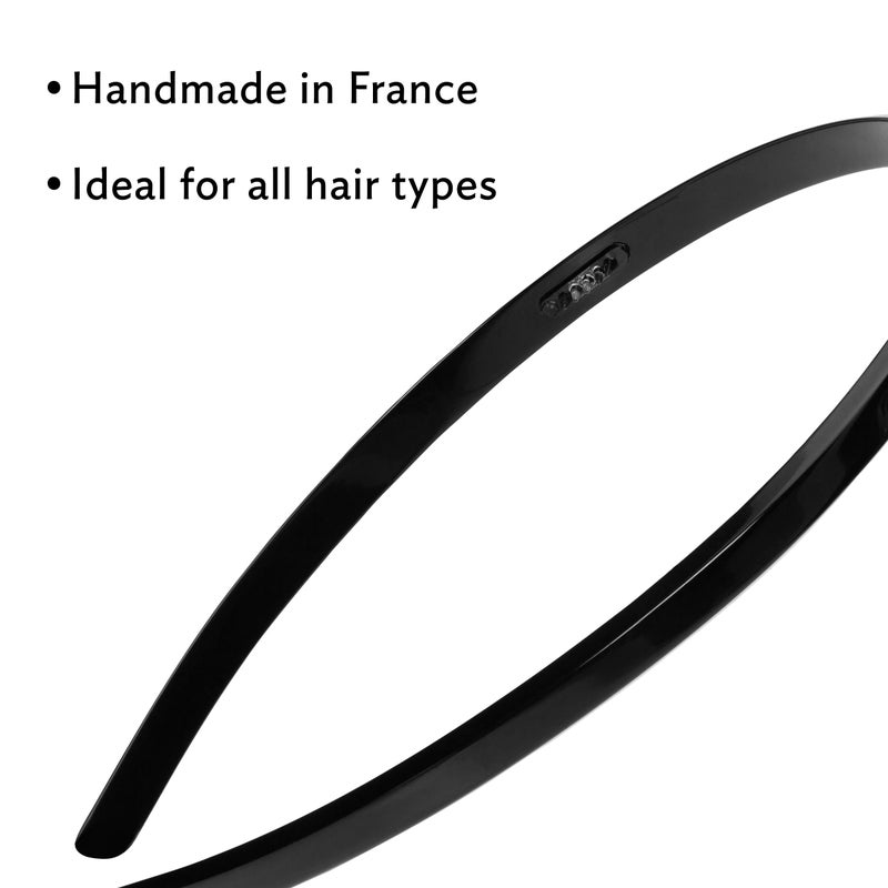 France Luxe Thin Headband for Women, France Luxe 1/4" Ultracomfort Plastic Headband, Ivory Tortoise Tokyo, Flexible, No Slip Gentle Teeth, All-Day Hold - Image 5