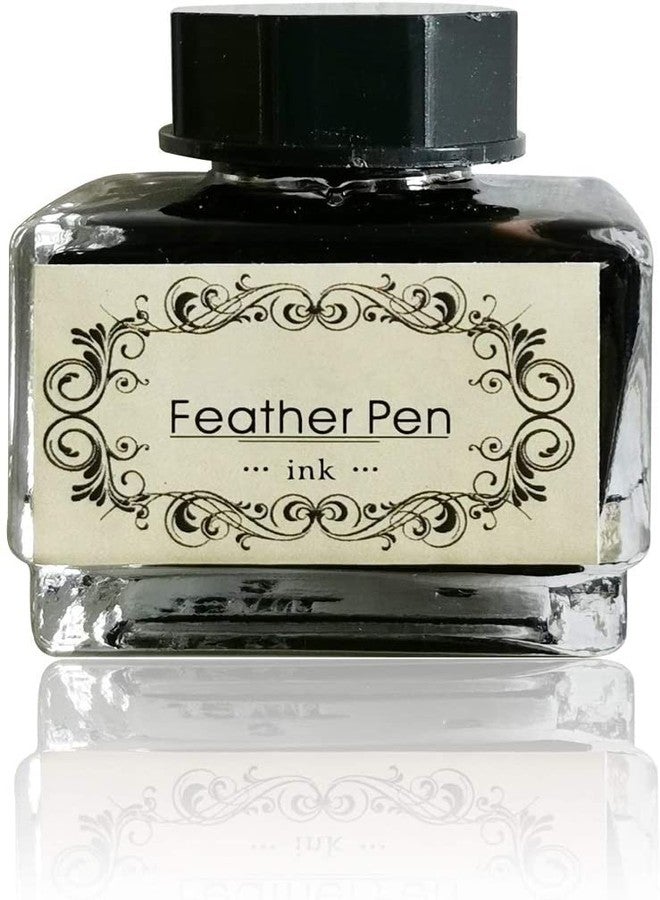 URBAN BOX Classic Feather Pen Calligraphy Writing Quill Pen Dip Pen With Ink 5 Replacement Nibs Set for Writing, Drawing, Signatures, Wedding, Birthday Pack Of 1(Assorted Colour) - Image 2