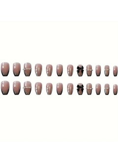 24-Piece Long Ballet Coffin Nails in Pink Tone with Glitter Pattern and Glossy Finish Featuring 3D Butterfly Accents - DZ072 - pzsku/Z7FEBE2551A05464873A0Z/45/_/1737438363/3dcca49b-28c7-4e31-b261-b55de88c6928