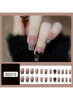 24-Piece Long Ballet Coffin Nails in Pink Tone with Glitter Pattern and Glossy Finish Featuring 3D Butterfly Accents - DZ072 - pzsku/Z7FEBE2551A05464873A0Z/45/_/1737438369/18f771cb-947e-460b-a0ec-0167cc9d5b0c