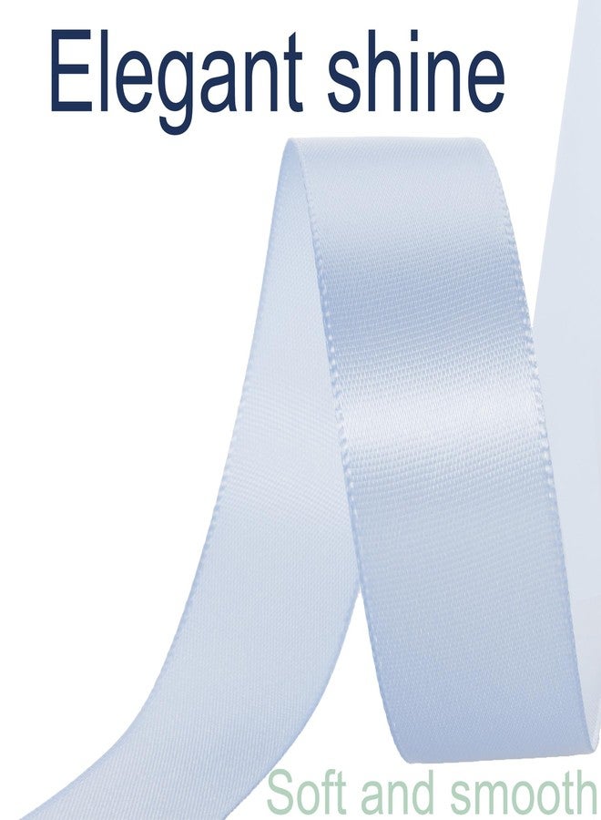 CUQIG 1 Inch Baby Blue Ribbon, 50 Yards Craft Polyester Satin Ribbon Perfect for Gift Wrapping, Handmade Roses, Wedding Party Decorations and DIY Crafts - Image 3