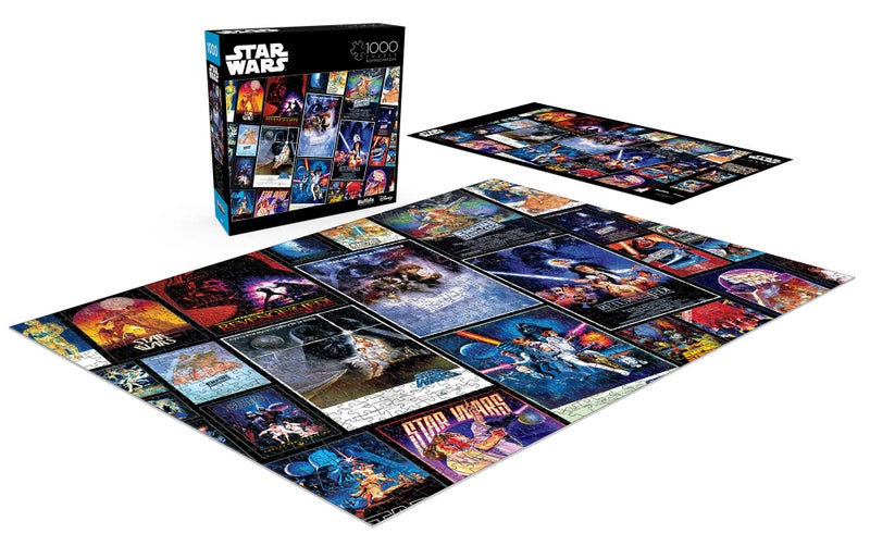 Buffalo Games Star Wars Collage: Original Trilogy Posters - 1000 Piece Jigsaw Puzzle, Black - Image 3