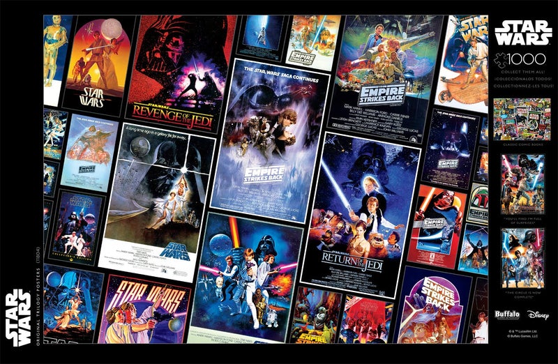Buffalo Games Star Wars Collage: Original Trilogy Posters - 1000 Piece Jigsaw Puzzle, Black - Image 4