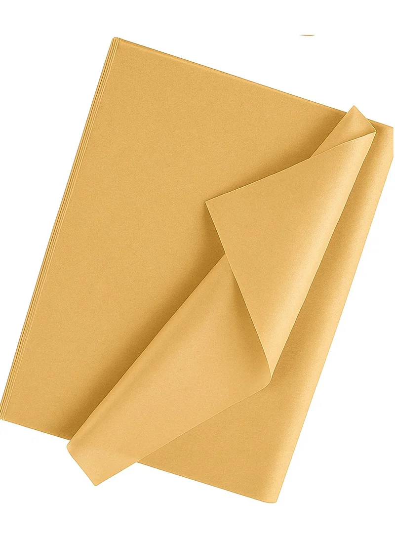 شير ذا لوف  شارك الحب مناديل ورقية ذهبية 20 ورقة - 50 × 70 سم، 17 جرامًا للمتر المربع، تغليف خالٍ من الأحماض للهدايا والحرف اليدوية ومشاريع "اصنعها بنفسك" وتغليف الملابس