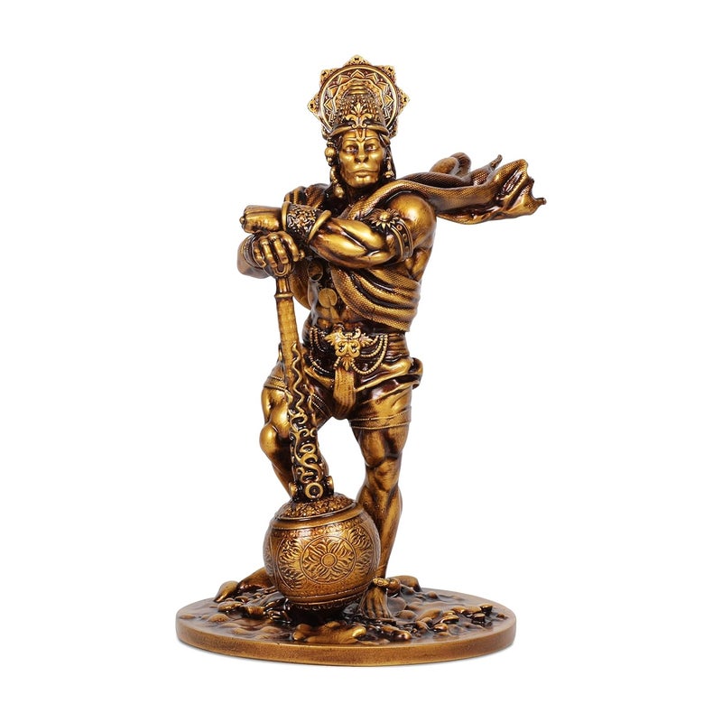 Artarium Hanuman Ji Murti Panchmukhi Hanuman Pavan Putra Bajrangbali Murti Bahubali Hanuman Idol for Car Dashboard Bahubali Hanuman 4 Inch - Image 1