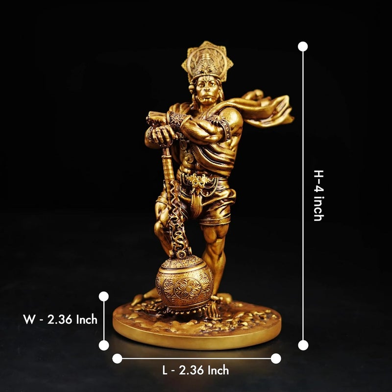 Artarium Hanuman Ji Murti Panchmukhi Hanuman Pavan Putra Bajrangbali Murti Bahubali Hanuman Idol for Car Dashboard Bahubali Hanuman 4 Inch - Image 4