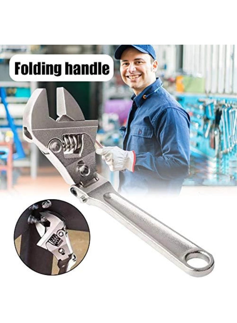 GGOOT Wrench Ratcheting Wrench 180 Degree Rotating Adjustable 8 Inch Jaw Metric Locking Hand Tool Hardware in Stock - Image 2