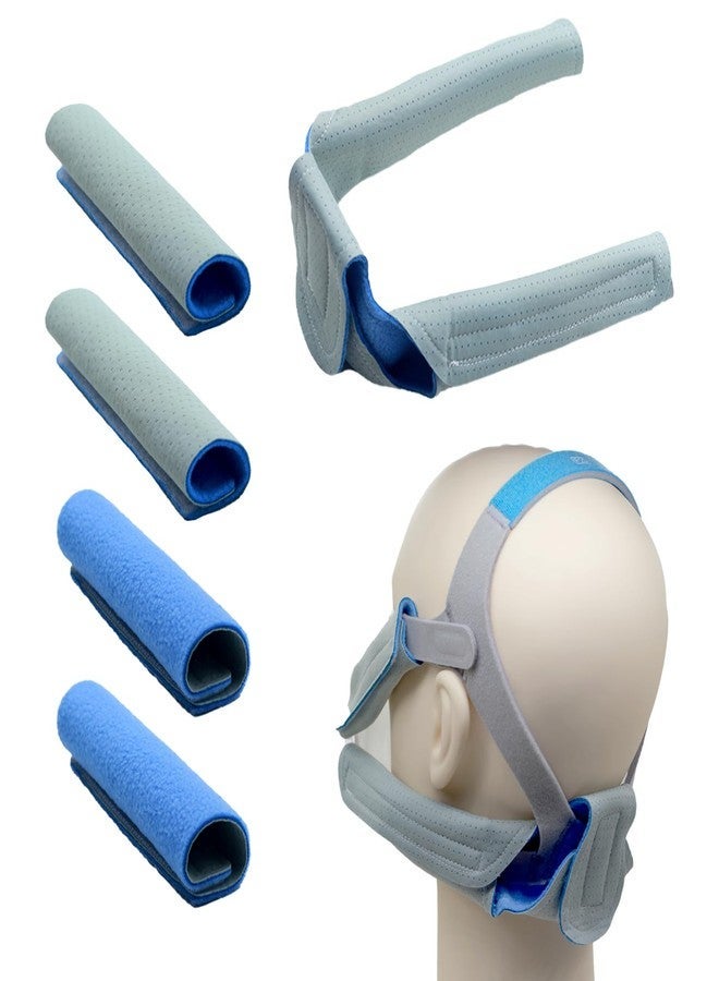 NATAKU Innovative Neck Strap Pads kit- 5 Packs Cooling Silk Comfort Headgear Strap Covers for Full Face Masks Accessories & Supplies,Soft Fleece Strap Cushions to Reduce Red Marks - Image 1