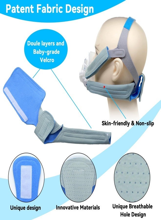 NATAKU Innovative Neck Strap Pads kit- 5 Packs Cooling Silk Comfort Headgear Strap Covers for Full Face Masks Accessories & Supplies,Soft Fleece Strap Cushions to Reduce Red Marks - Image 5