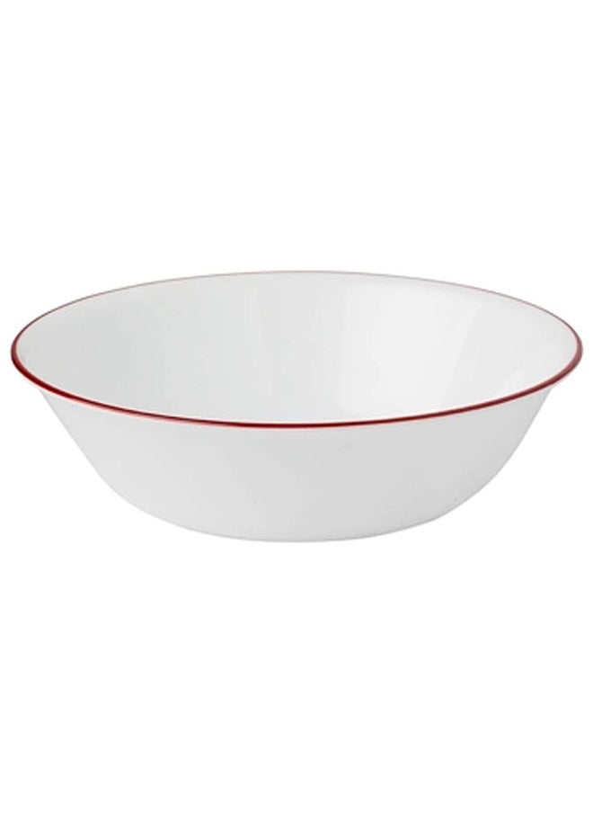 Corelle - 18-Pieces Corelle  Vitrelle Dinnerware Set White/Red - Image 1