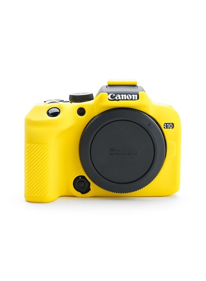 Rieibi EOS R10 Camera Case - Silicone Case for Canon eos R10 Digital Camera - Protective Cover Silicone for Canon R10 - Yellow - Image 1