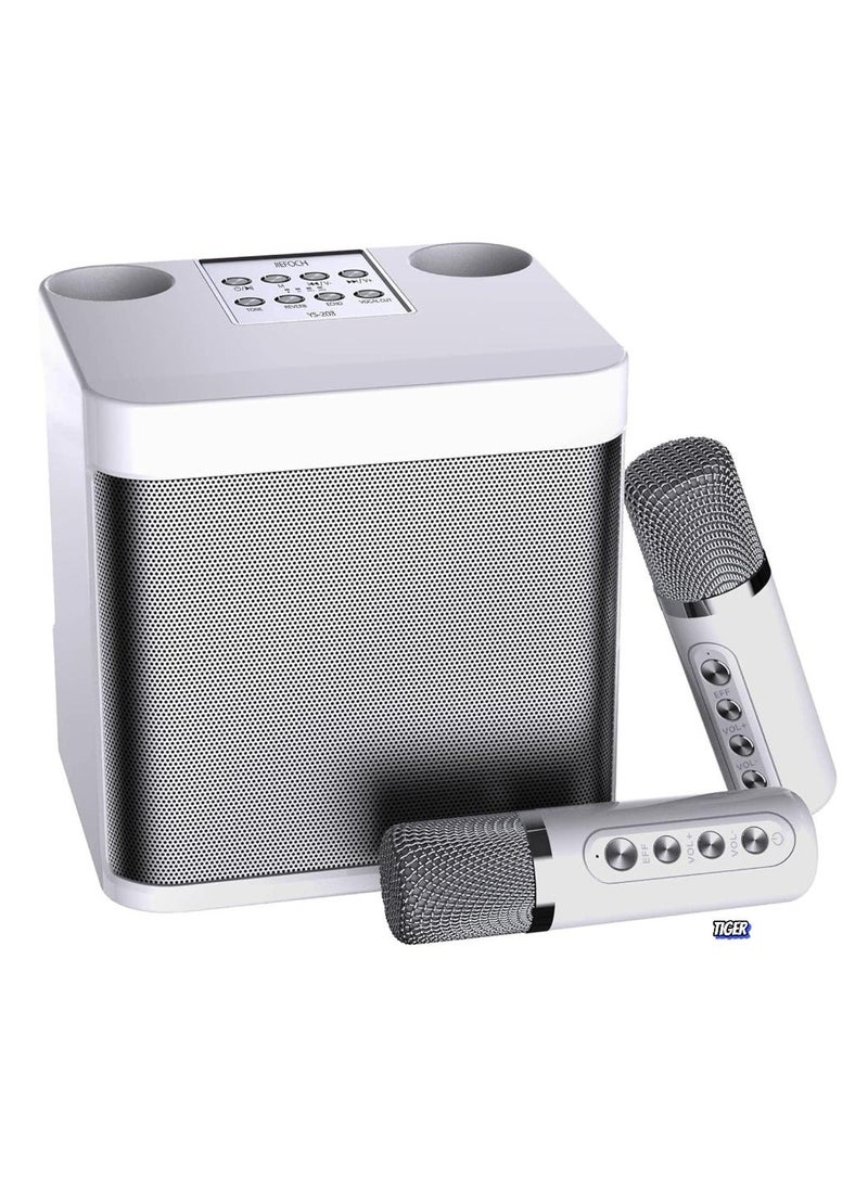 TIGER Portable Bluetooth Speaker Karaoke Machine for Adults & Kids | 2 Wireless Microphones | Portable Bluetooth Karaoke Speaker PA System | Singing Machine with Echo & Vocal Cut for Christmas (YS-203) - Image 1