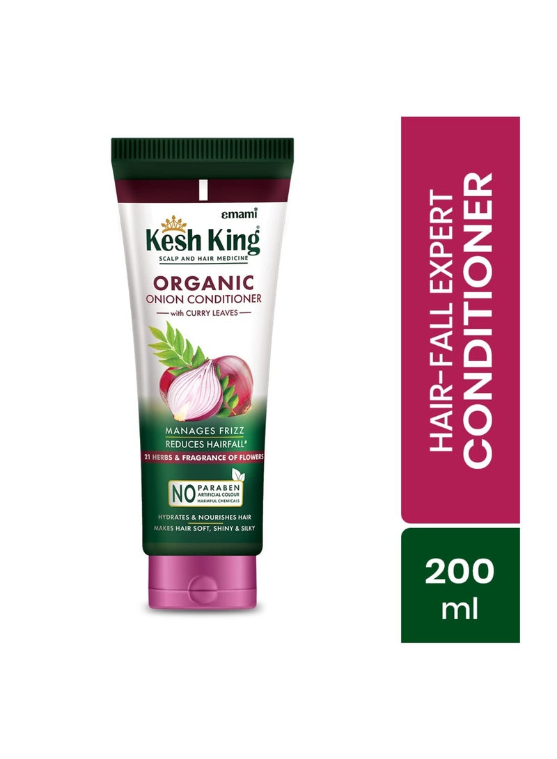 Kesh King Organic Onion Conditioner with Curry Leaves | Conditioner for Frizzy Hair, Reduces Hair Fall, Deep Nourishment & Hydration | Hair Conditioner for Dry, Damaged Hair- 200ml, 1 Count Visit the Kesh King Store - Image 3