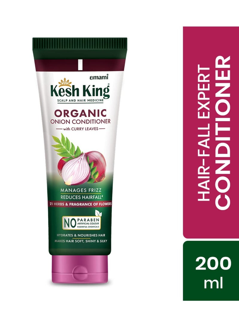 Kesh King Organic Onion Conditioner with Curry Leaves | Conditioner for Frizzy Hair, Reduces Hair Fall, Deep Nourishment & Hydration | Hair Conditioner for Dry, Damaged Hair- 200ml, 1 Count Visit the Kesh King Store - Image 4