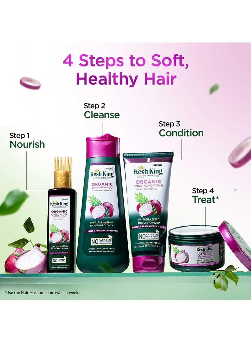 Kesh King Organic Onion Conditioner with Curry Leaves | Conditioner for Frizzy Hair, Reduces Hair Fall, Deep Nourishment & Hydration | Hair Conditioner for Dry, Damaged Hair- 200ml, 1 Count Visit the Kesh King Store - Image 2