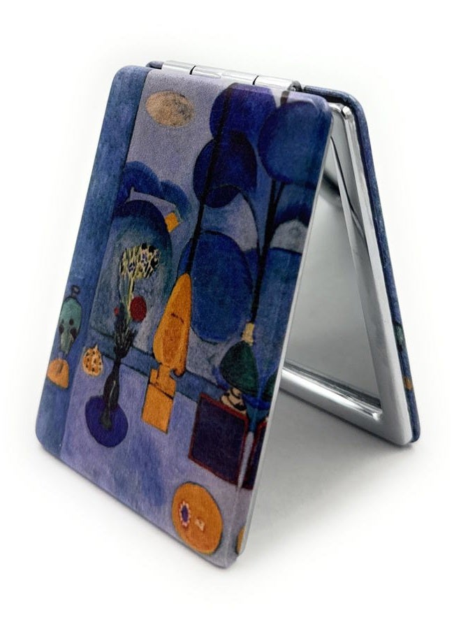 Aeisage Harmony in Blue Mirror Compact Magnifying French Artist Print Gifts Travel Mirrors for Purses Handheld Merch for Fauvism Fans - Image 1