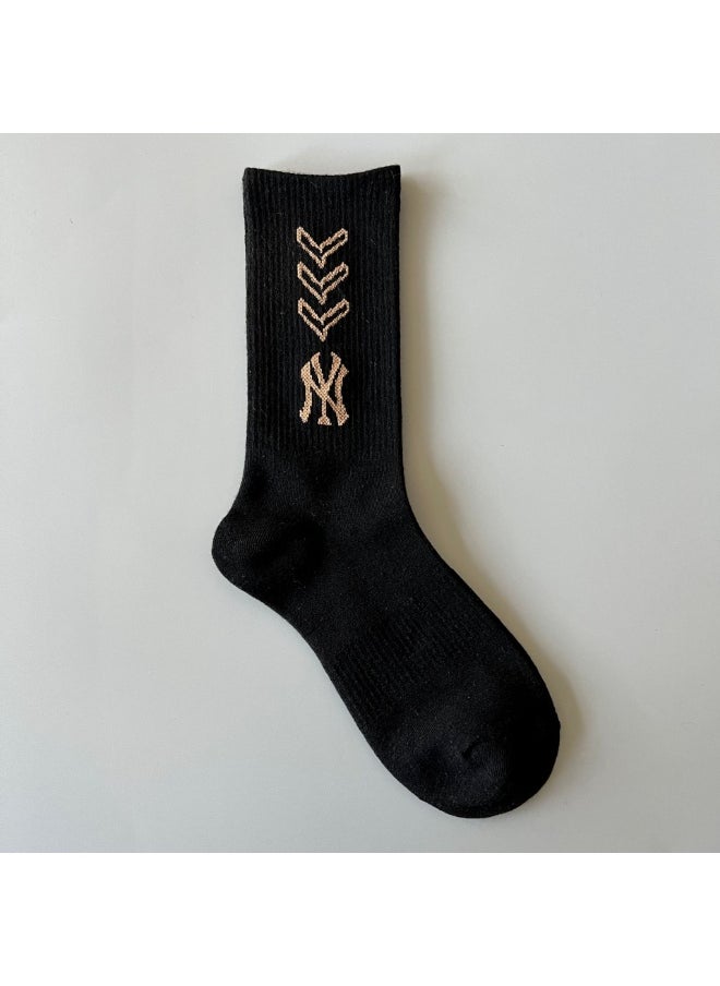 KUYING Fashion Anti Slip Breathable Sports Socks Five Piece Set 